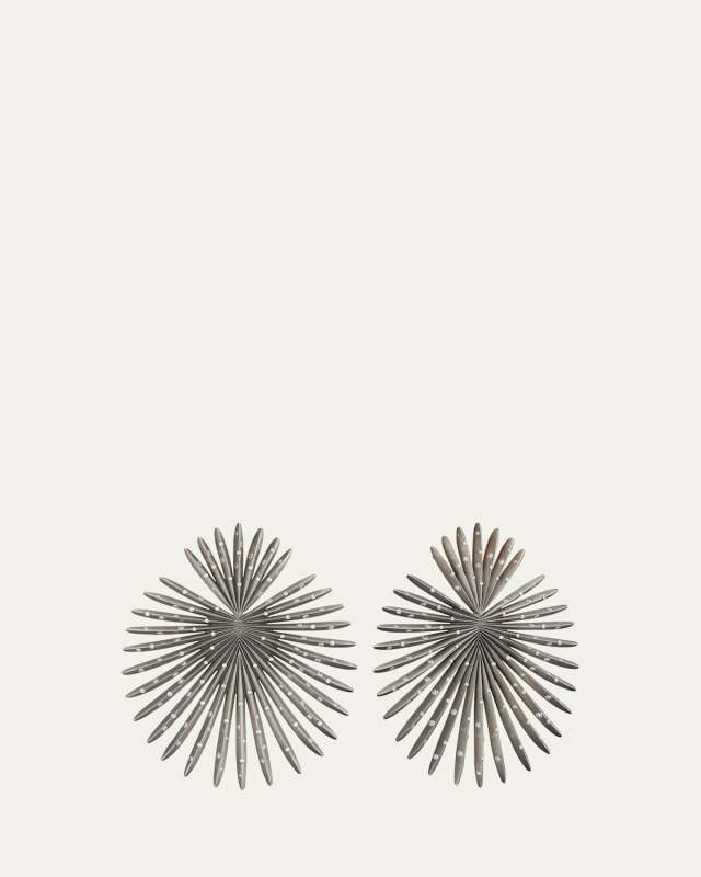 Medium Palma Titanium Diamond Earrings